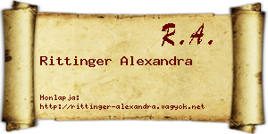 Rittinger Alexandra névjegykártya